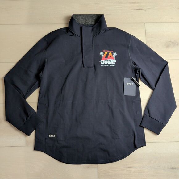 BYLT Elite Fairway Pullover Mens L Black Drop Cut Performance Athleisure NEW NWT - Picture 1 of 15